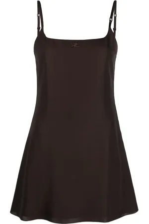 Courrèges Kleid mit Logo-Stickerei