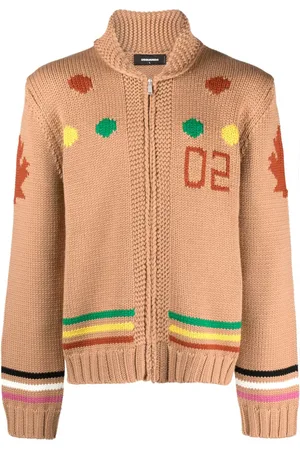 Dsquared2 Intarsien-Cardigan mit Reißverschluss