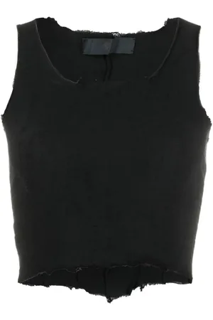 MARC LE BIHAN Cropped-Top mit ungesäumten Kanten
