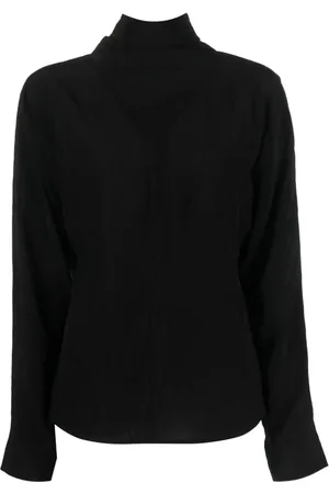 Rohe Bluse mit Schleifenkragen