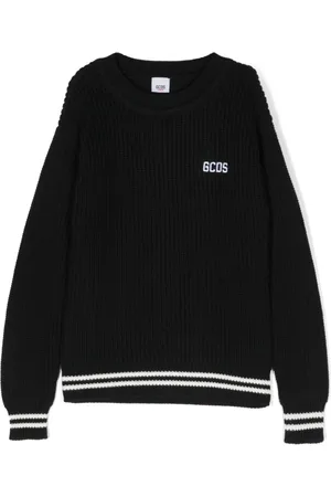 GCDS Intarsien-Pullover mit Logo