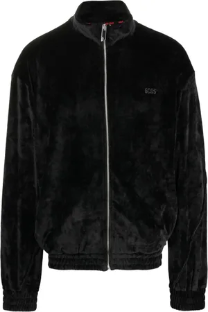 GCDS Bomberjacke aus Samt mit Logo