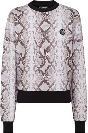 Philipp Plein Langarmshirt mit Pythonleder-Print