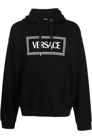 VERSACE 90s Vintage Hoodie mit Logo-Stickerei