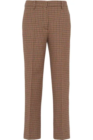 Prada Wollhose mit Hahnentrittmuster