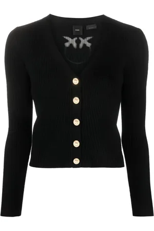 Pinko Gerippter Cardigan mit V-Ausschnitt