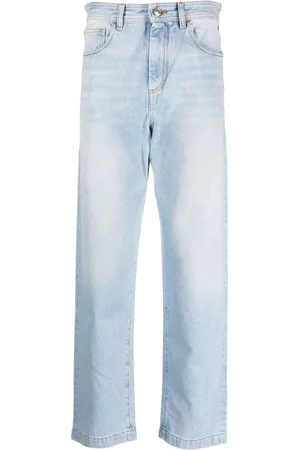 GCDS Wide-Leg-Jeans mit Graffiti-Print