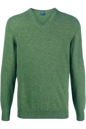 FEDELI Kaschmirpullover mit V-Ausschnitt