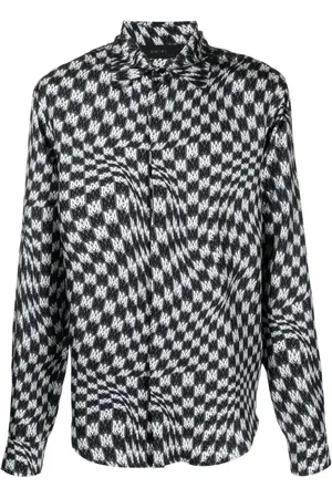 AMIRI Seidenhemd mit Wavy MA-Print