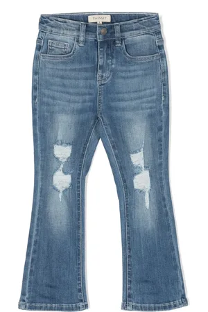 Twin-Set Schlagjeans im Distressed-Look