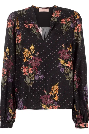 Twin-Set Bluse mit Print-Mix