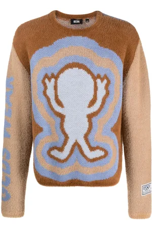 GCDS Wirdo Win Hairy Jacquard-Pullover