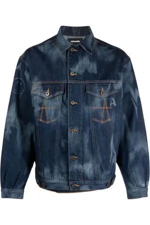 Ahluwalia Signature Jeansjacke mit Batikmuster