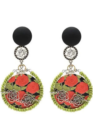 AMIR SLAMA Love Ohrring mit Blumen-Print