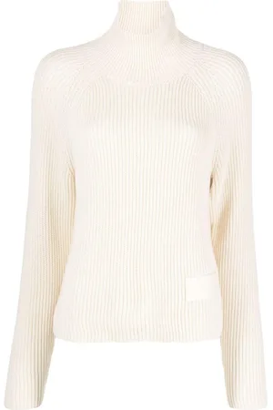 Ami Gerippter Pullover mit Stehkragen