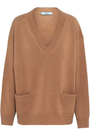 Prada Kaschmirpullover mit V-Ausschnitt