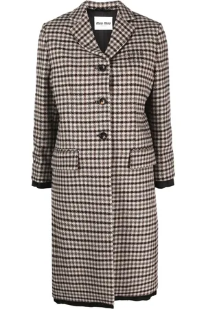 Miu Miu Mantel mit Hahnentrittmuster
