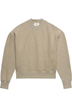 Ami Fleece-Sweatshirt mit rundem Ausschnitt