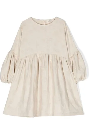 Le pandorine Jacquard-Kleid mit Blumenmuster