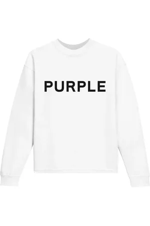 Purple Brand Fleece-Sweatshirt mit Logo-Print