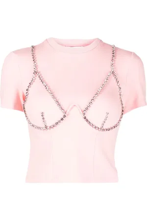 AREA T-Shirt mit Kristallen