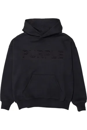 Purple Brand Fleece-Hoodie mit Logo-Prägung