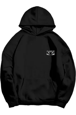 Purple Brand Fleece-Hoodie mit Blumen-Print