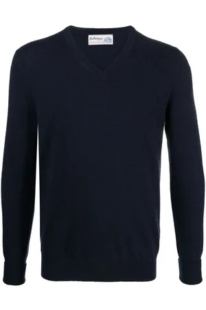 BALLANTYNE Kaschmirpullover mit V-Ausschnitt