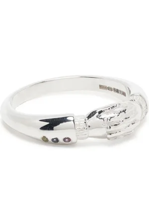 Bleue Burnham Hands of Thought Ring aus Sterlingsilber