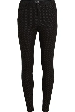 Karl Lagerfeld Skinny-Jeans mit Monogramm-Print