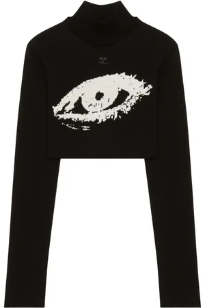 Courrèges Cropped-Pullover mit Pailletten