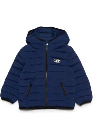 Diesel Gefütterte Jacke mit Logo-Patch