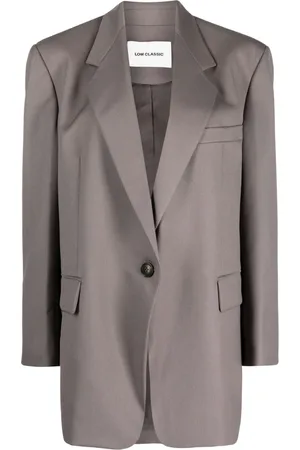 Low Classic Blazer mit fallendem Revers