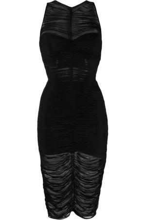 FLEUR DU MAL Midikleid mit Raffungen