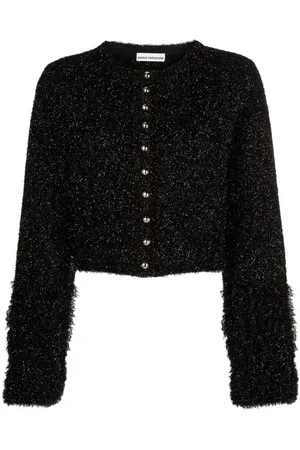 Paco rabanne Cropped-Cardigan im Metallic-Look