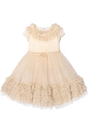 Marchesa Notte Kleid mit Plumetis-Tüll