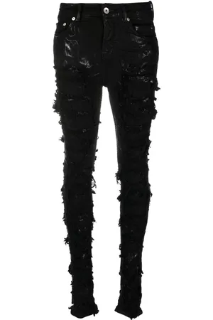 Rick Owens Detroit Skinny-Jeans in Distressed-Optik
