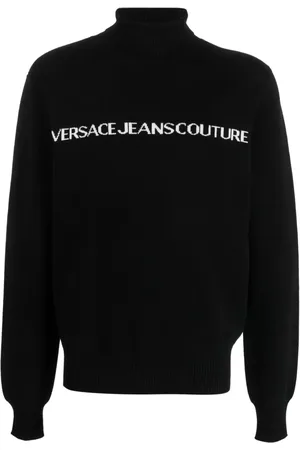 VERSACE Rollkragenpullover mit Logo-Print