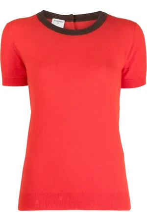 CHANEL Stricktop mit Rundhalsausschnitt