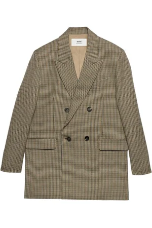 Ami Doppelreihiger Blazer mit Check