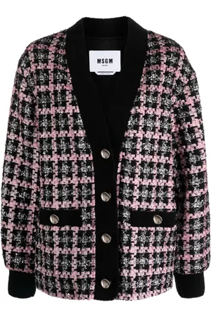 Msgm Einreihige Tweed-Jacke