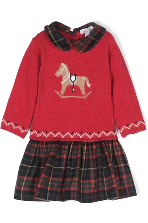 PATACHOU Gestricktes Kleid mit Intarsienmuster