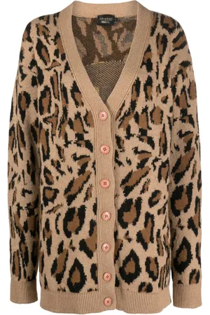 JOSHUA SANDERS Intarsien-Cardigan mit V-Ausschnitt