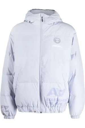 A Bathing Ape Gefütterte Kapuzenjacke mit Slogan