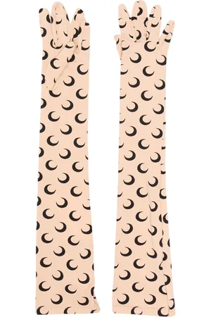 Marine Serre Handschuhe mit Mond-Print