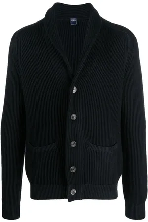 FEDELI Gerippter Cardigan aus Merinowolle