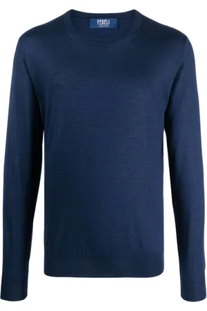 FEDELI Pullover mit rundem Ausschnitt