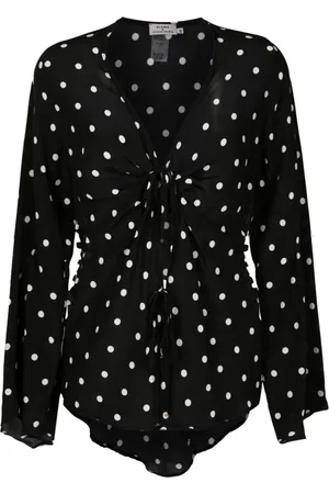 AMIR SLAMA Seidenbluse mit Polka Dots