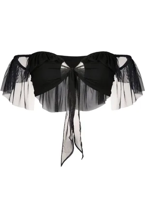 AMIR SLAMA Cropped-Top mit Schleifenverschluss