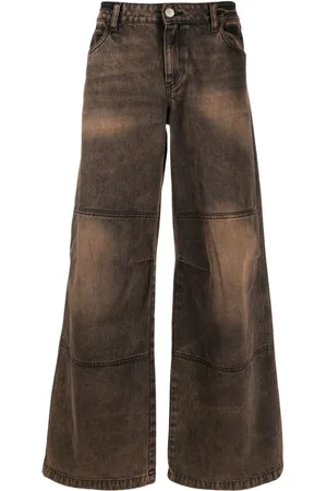 ARIES Weite Jeans mit Acid-Wash-Effekt